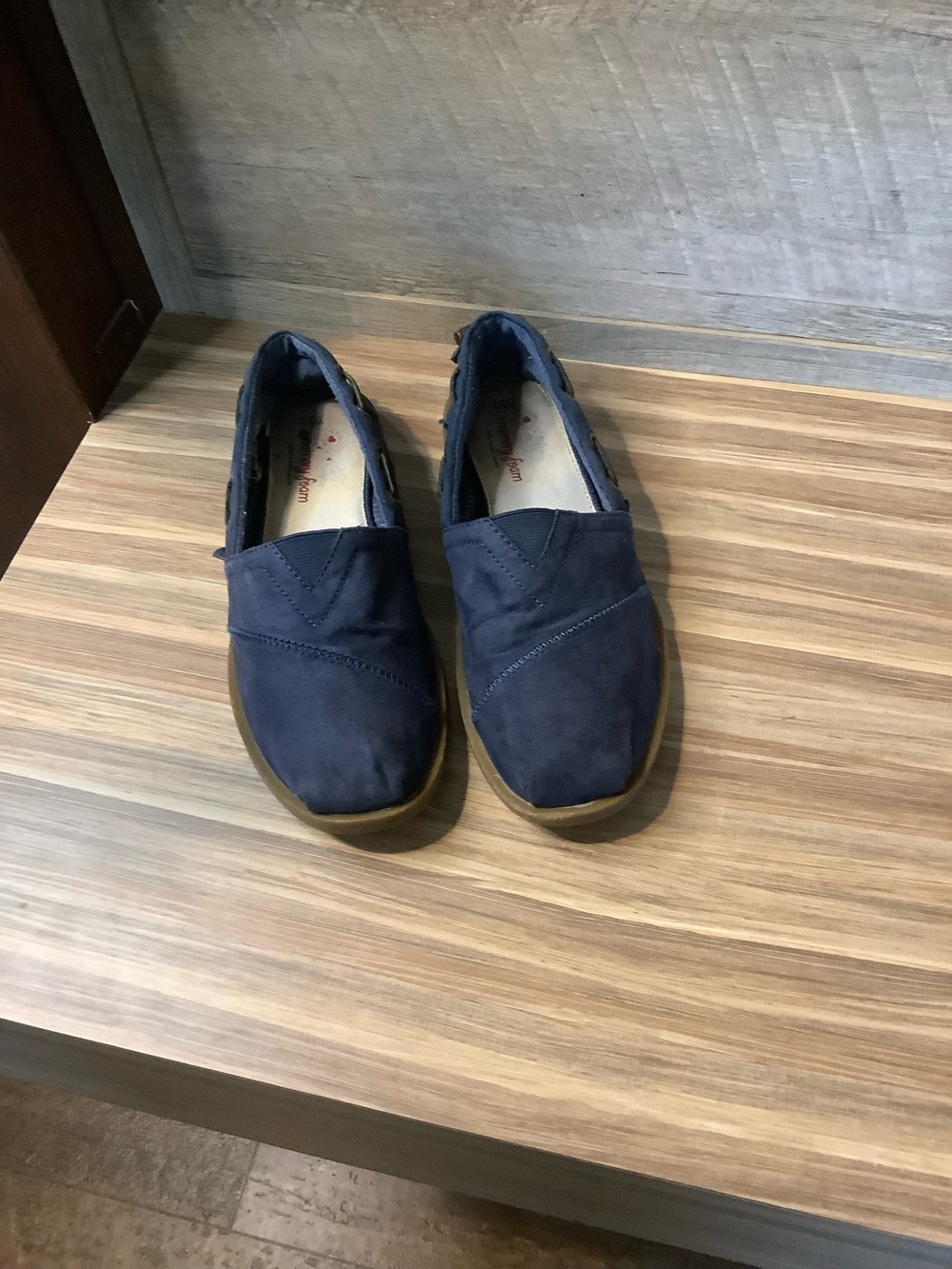 Women's Bobs Casual Slip-On Shoes - Navy Blue Size 6.5 W